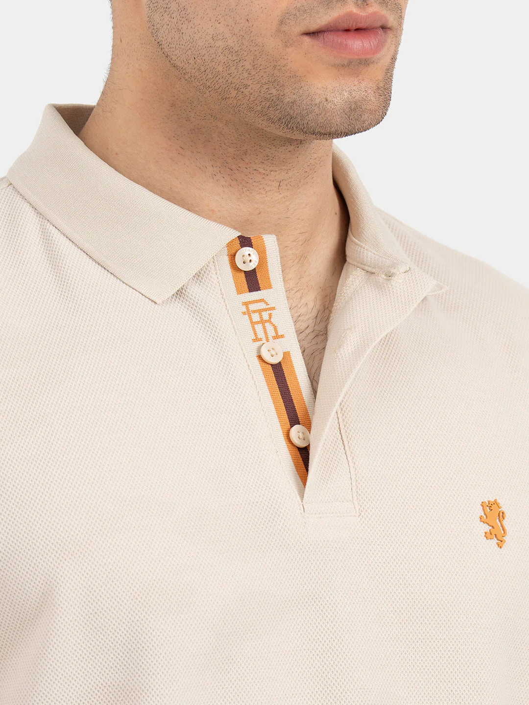Red Tape Beige Polo T-Shirt for Men - Image 5