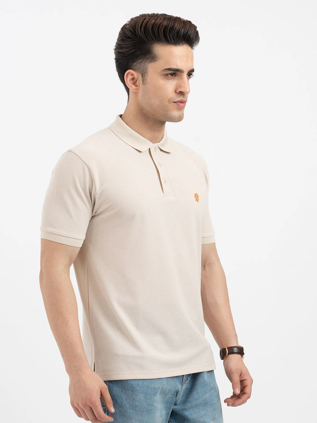 Red Tape Beige Polo T-Shirt for Men - Image 6