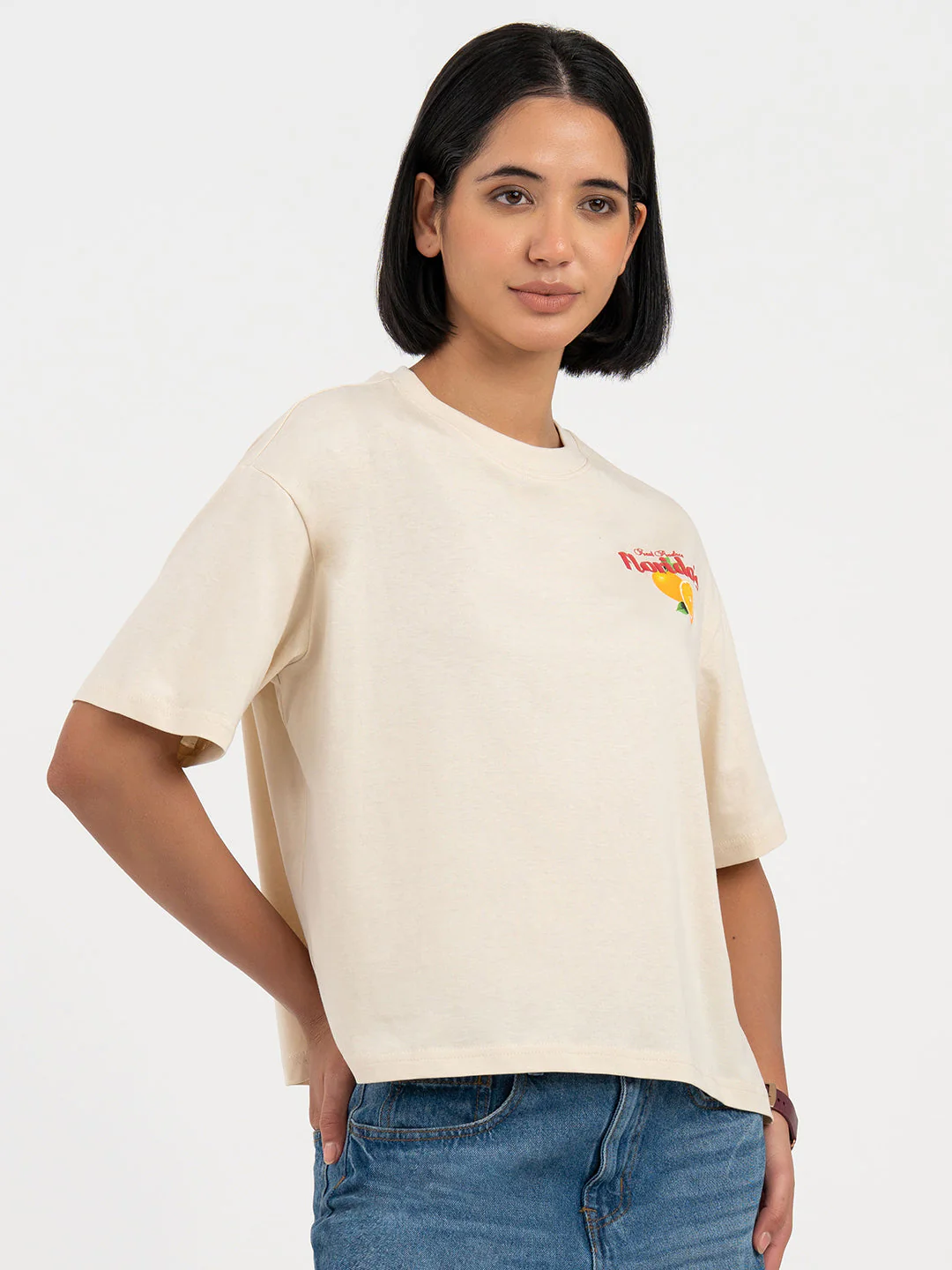Beige T-Shirt for Women - Image 6