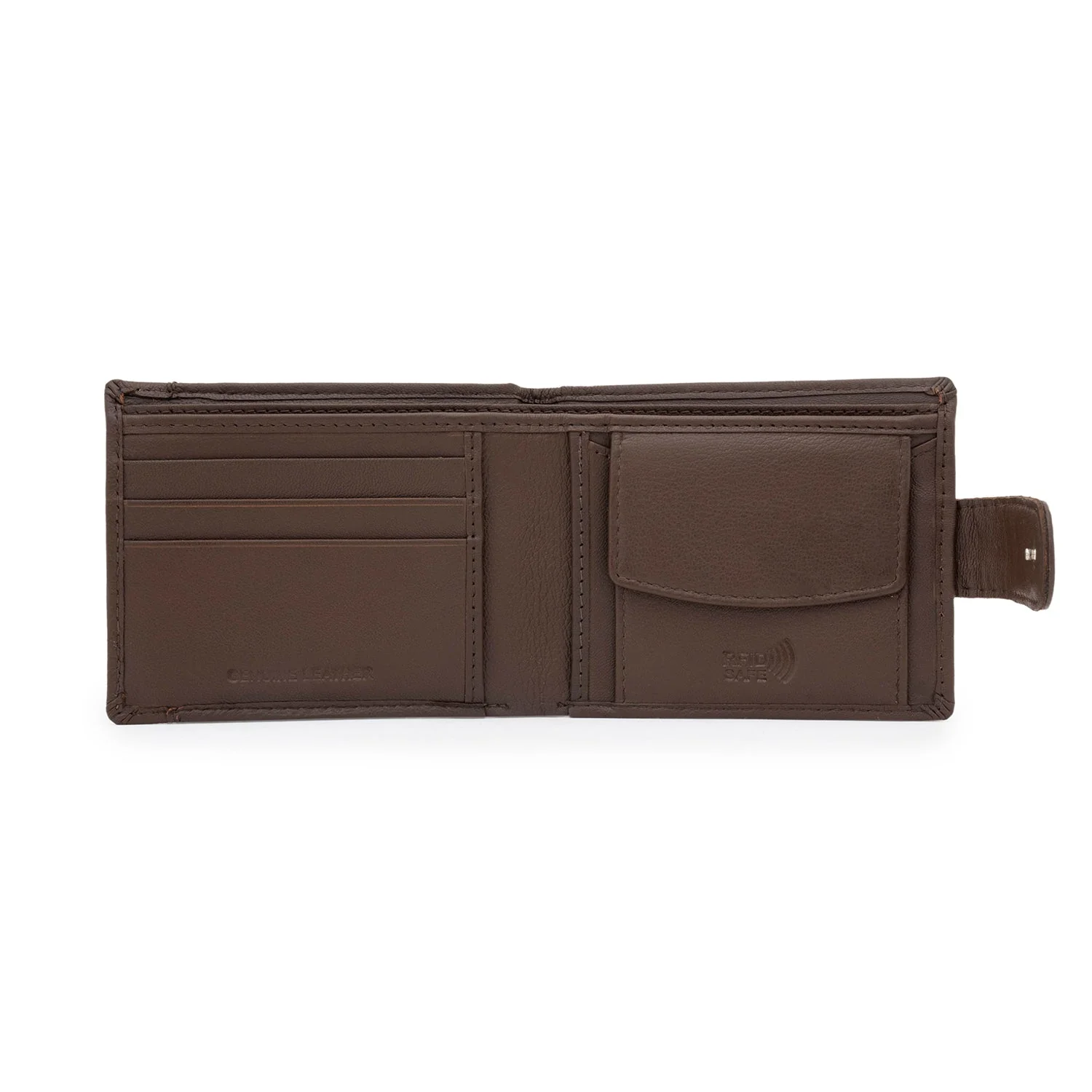 Bifold Leather Wallet with RFID Protection for Men| Stay Organized and Secure - Image 3