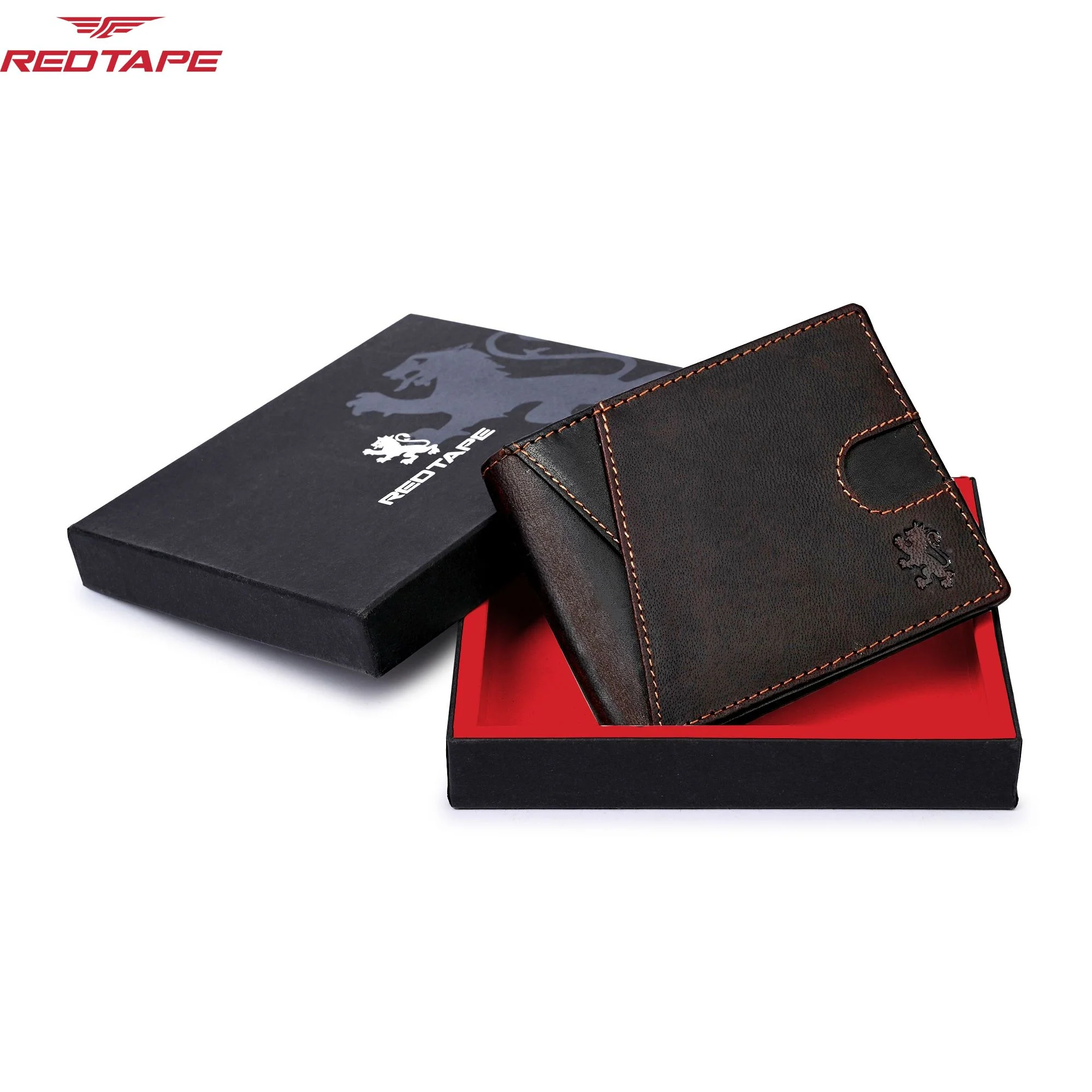 Brown Men's Bifold Leather Wallet with RFID Blocking - Image 2
