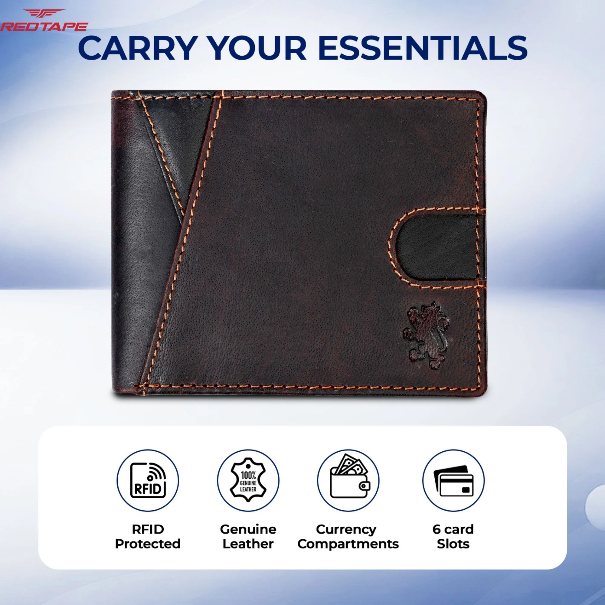 Brown Men's Bifold Leather Wallet with RFID Blocking - Image 4