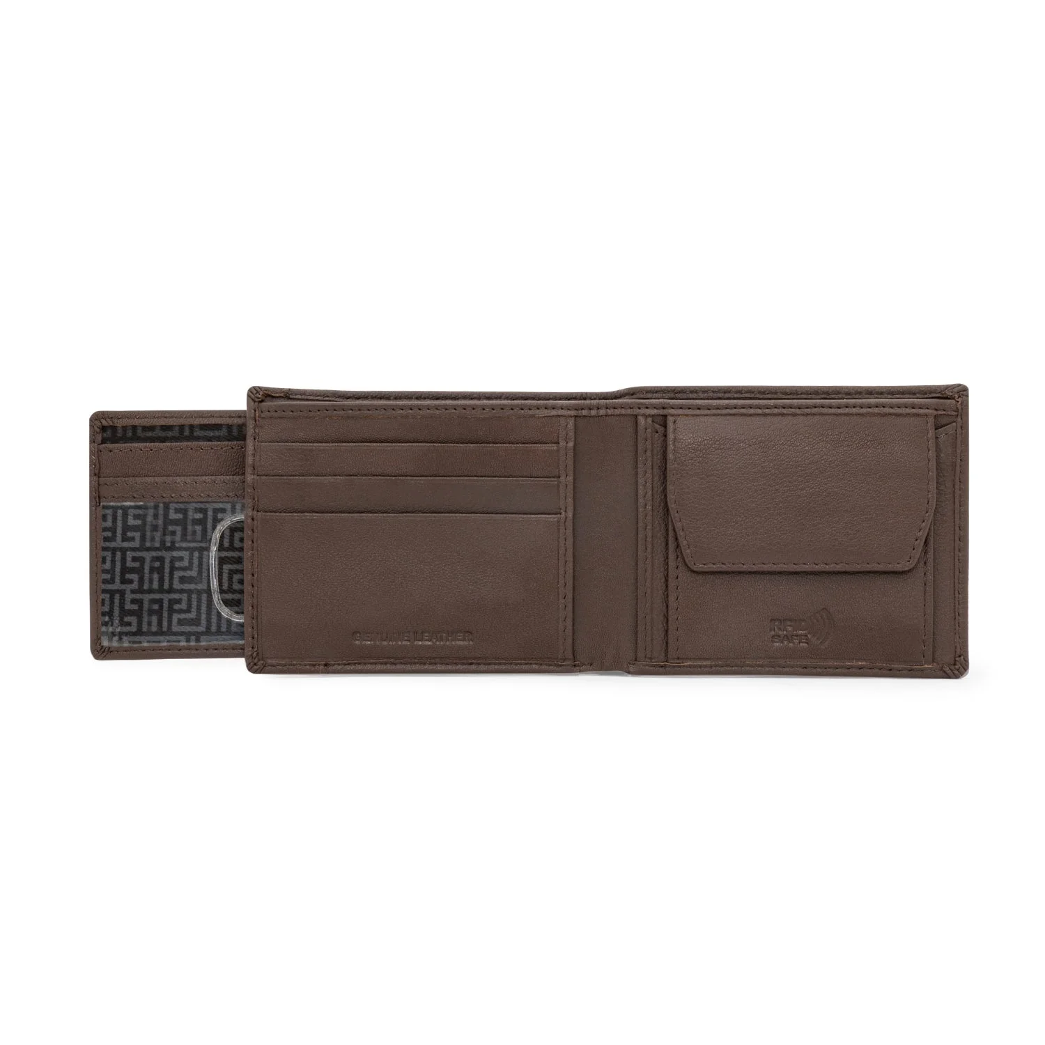 Bifold Leather Wallet with RFID Protection for Men| Stay Organized and Secure - Image 3