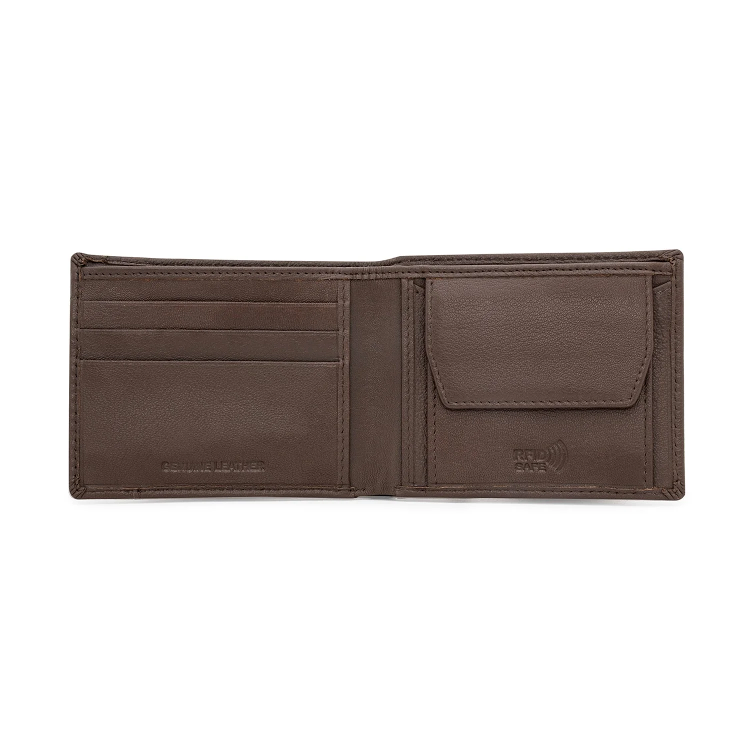 Bifold Leather Wallet with RFID Protection for Men| Stay Organized and Secure - Image 4