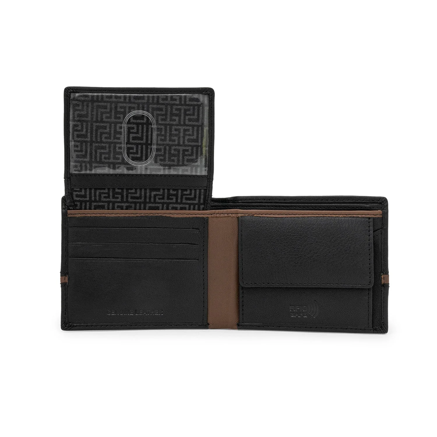 Bifold Leather Wallet with RFID Protection for Men| Stay Organized and Secure - Image 5