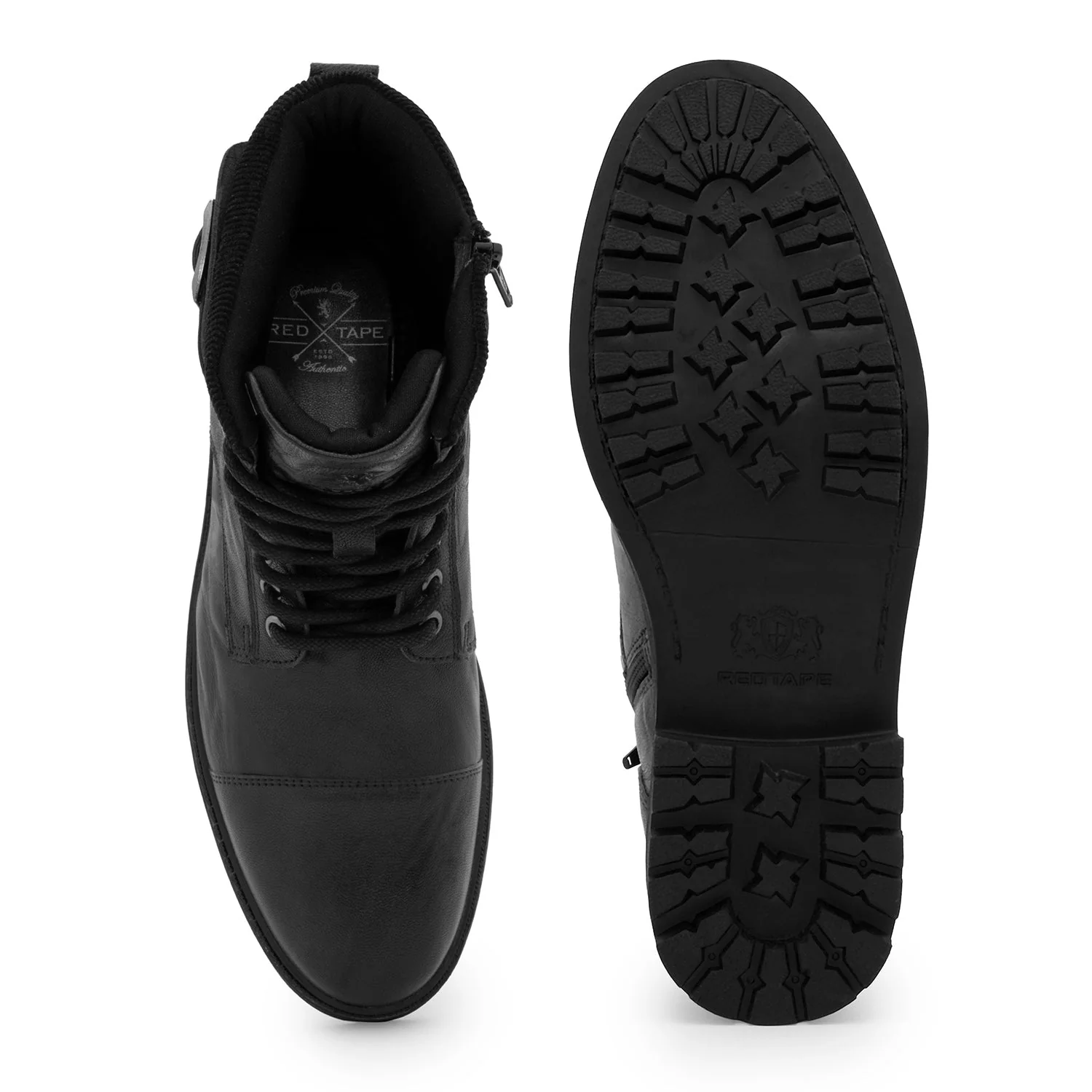 Biker Boots for Men in Black | High Top Boots - Image 5