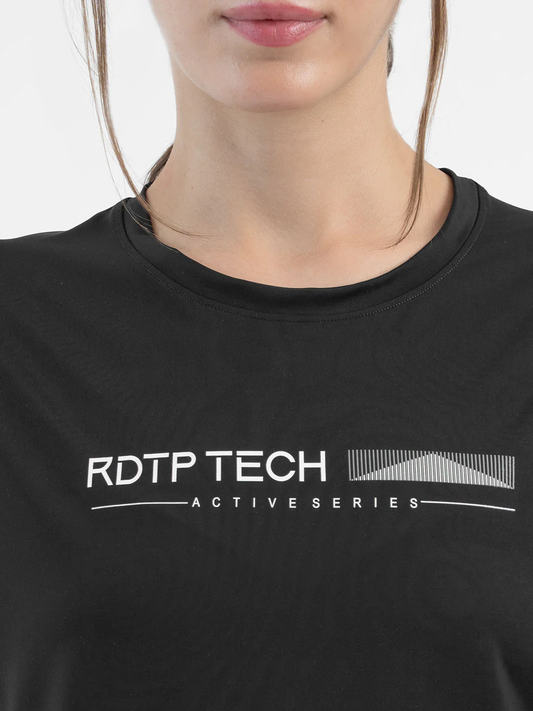 Black Activewear T-Shirt for Women - Image 5
