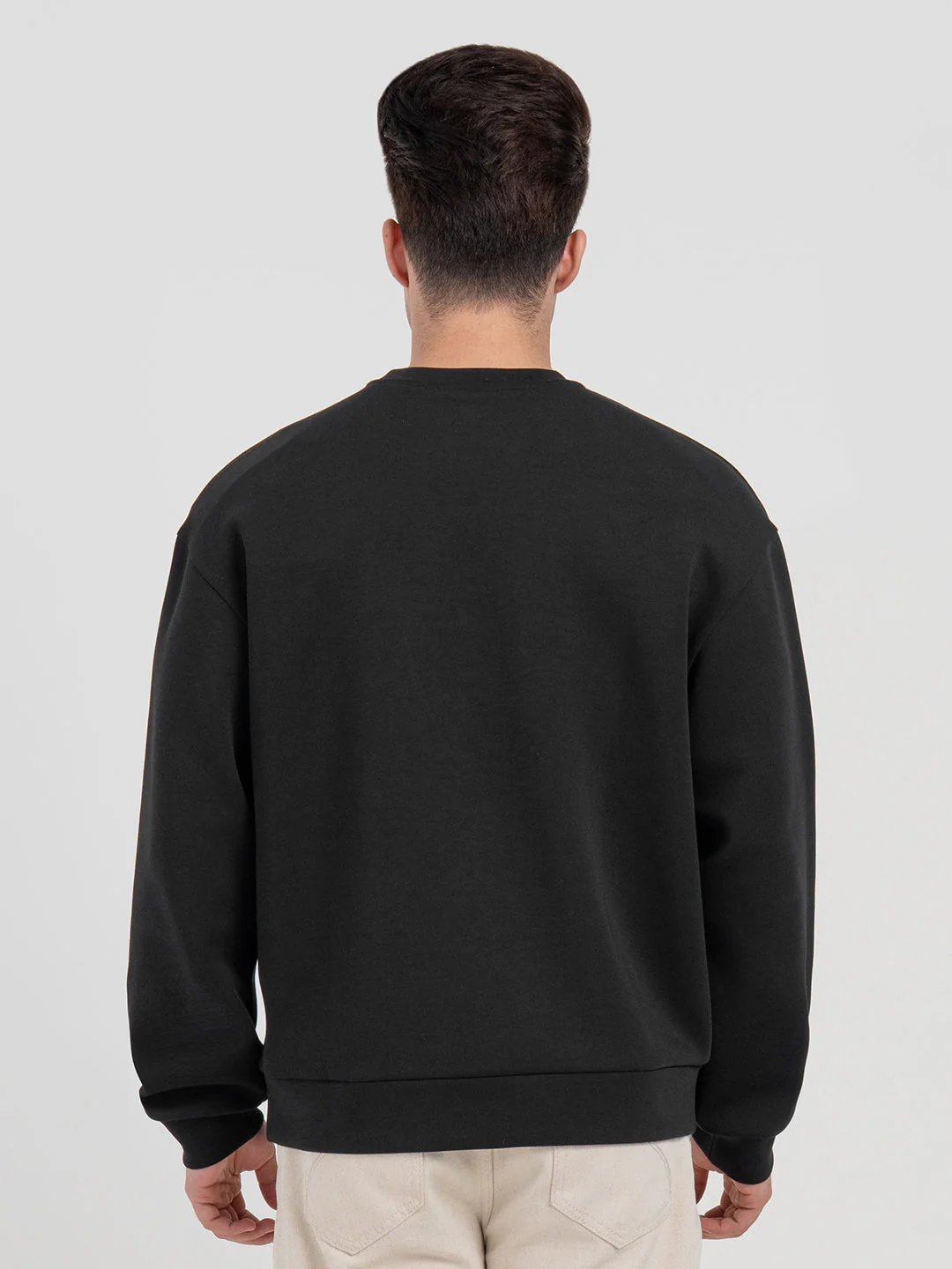 Black Graphic Print Sweatshirt For Men | Comfortable With Stylish Design - Image 4