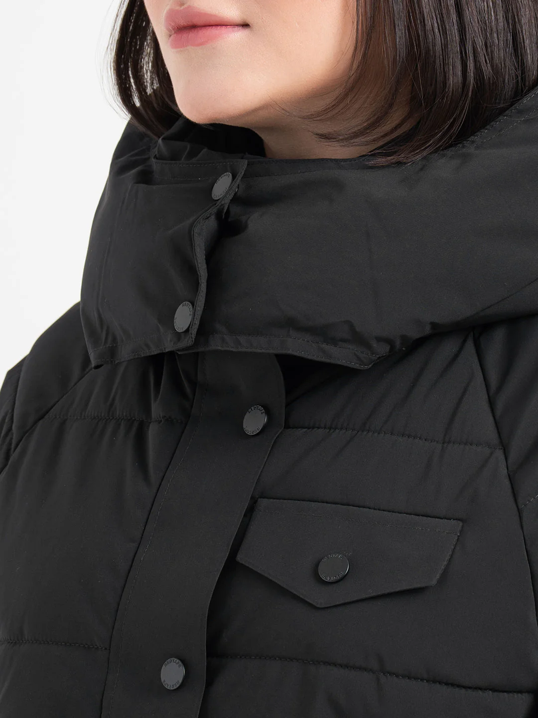 Black Hooded Puffer Jacket for Women | Everyday Winter Comfort - Image 5