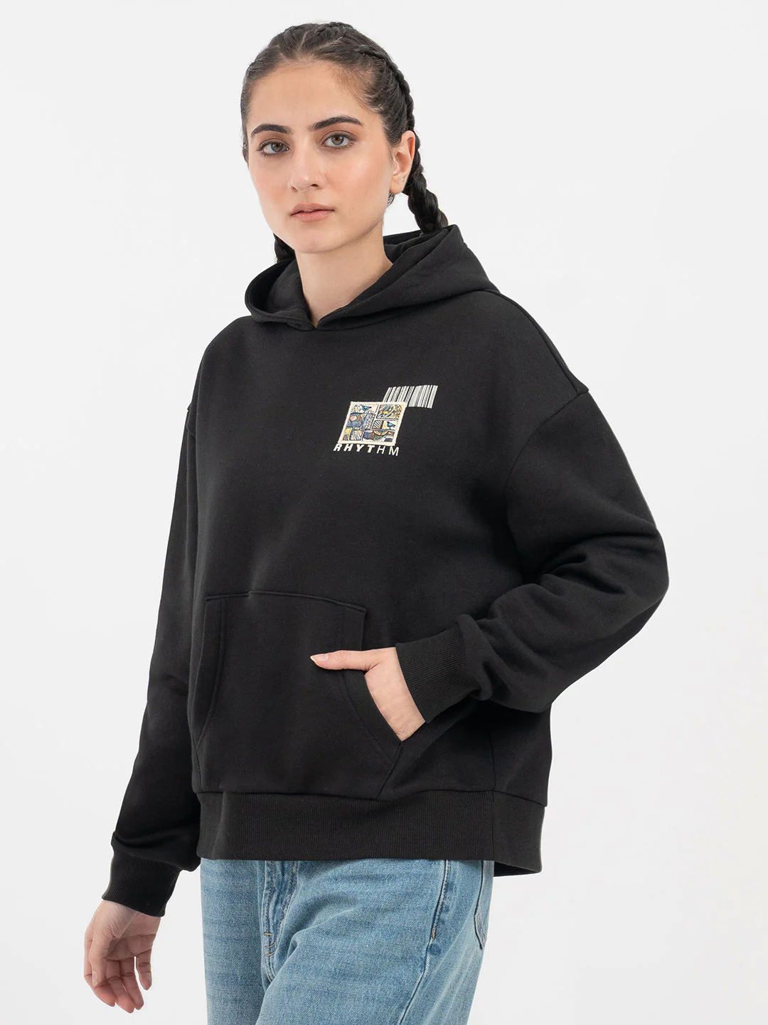 Black Hoodie for Women - Image 2