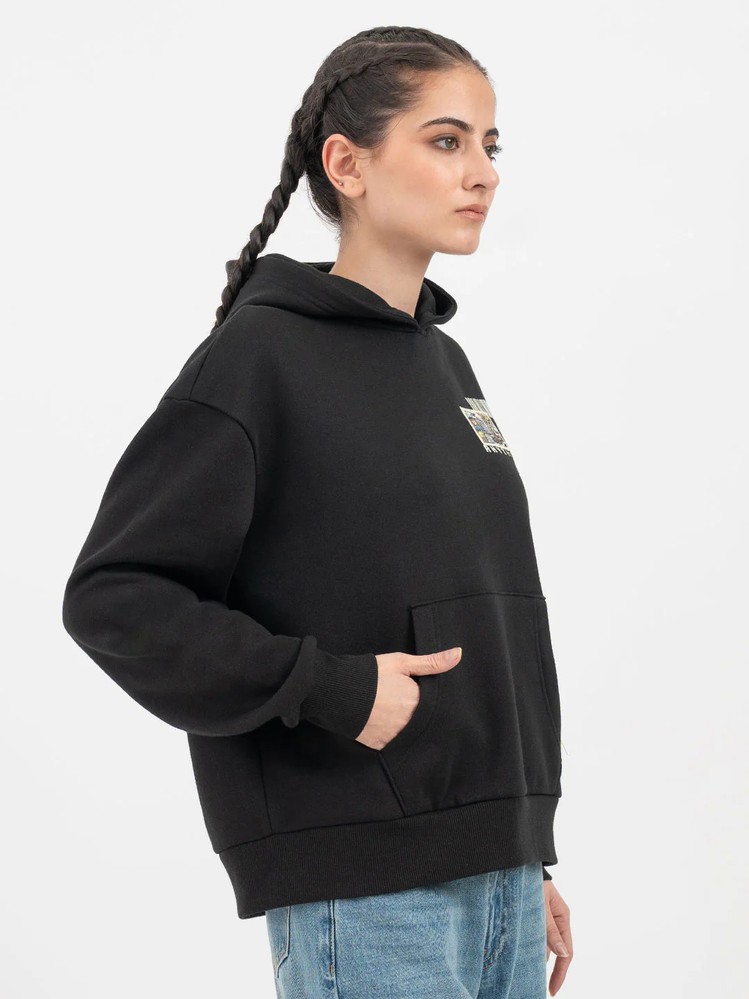 Black Hoodie for Women - Image 6