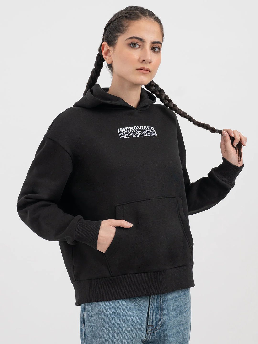 Black Hoodie for Women - Image 6
