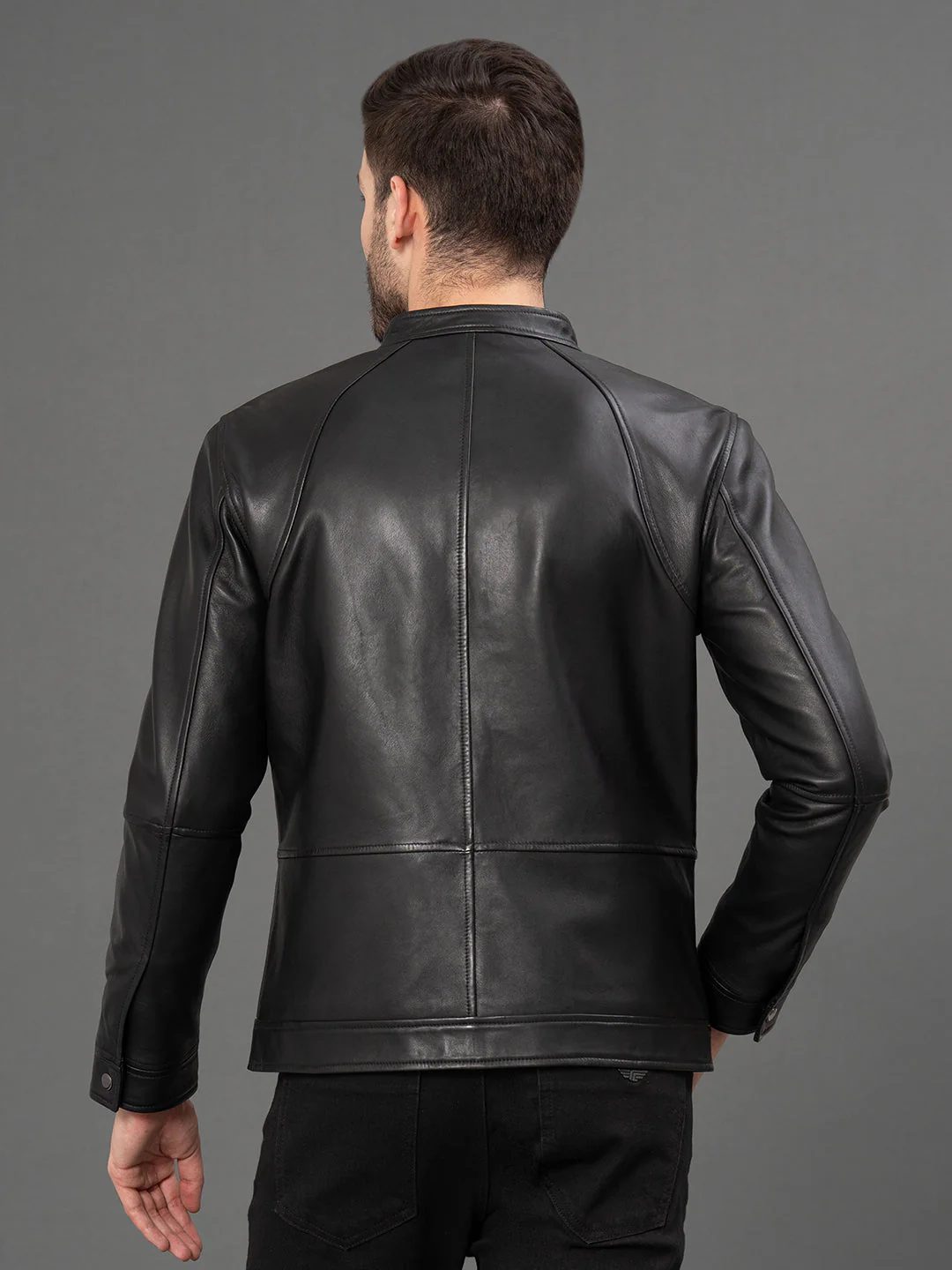 Black Leather Jacket for Men - Image 3