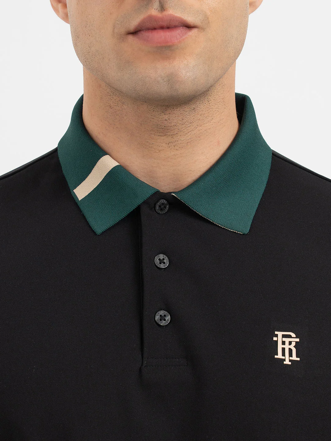 Black Polo T-Shirt for Men - Image 4