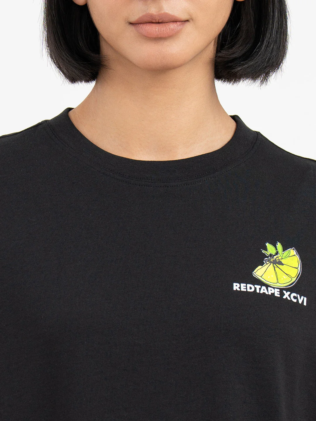 T-Shirts for Women in Black | Graphic Half Sleeve T Shirt - Image 7