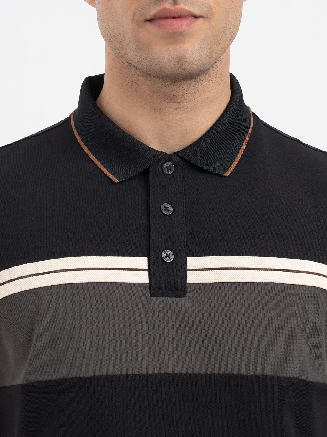 Red Tape Black Polo T-Shirt for Men - Image 4