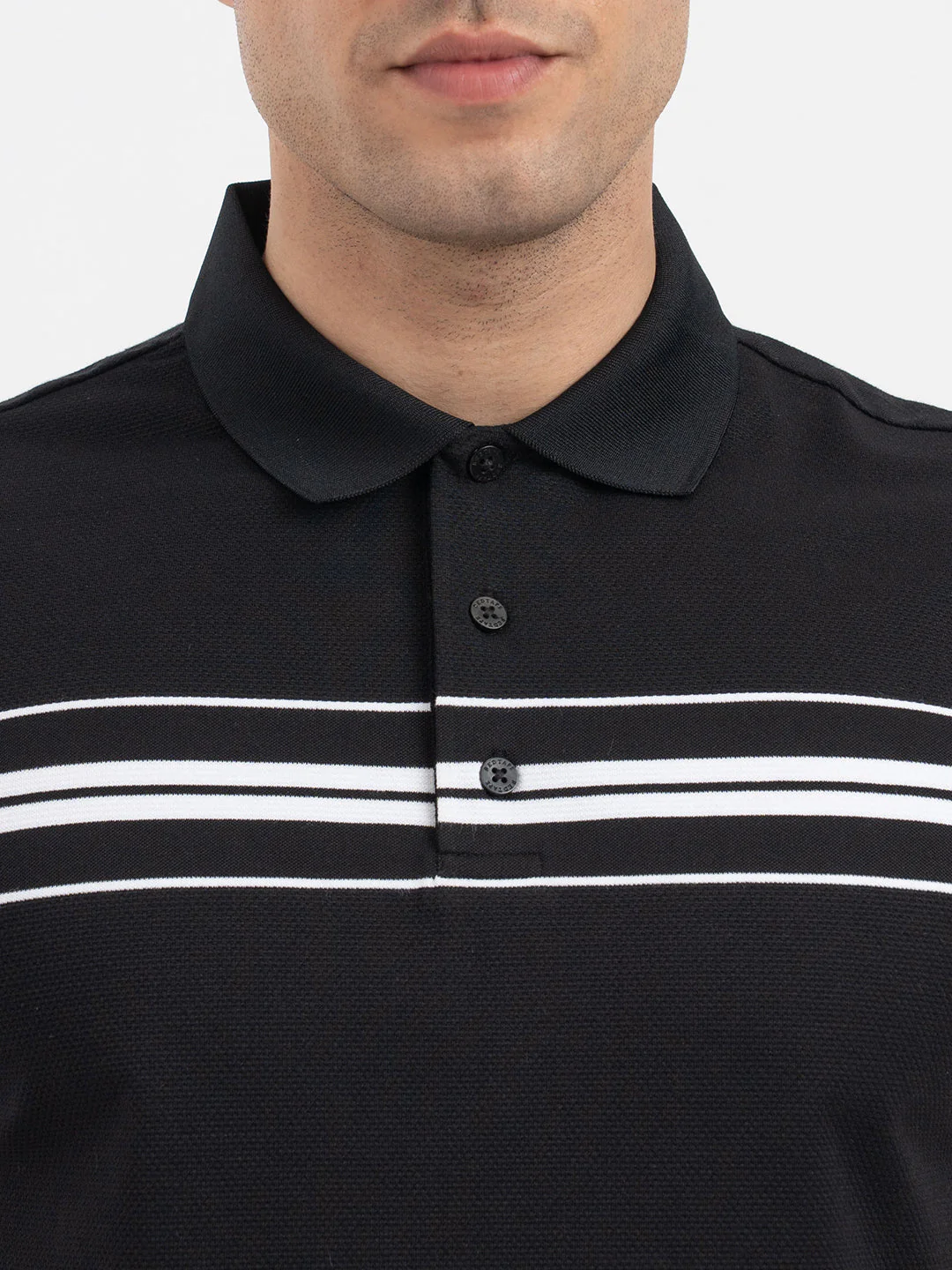 Red Tape Black Polo T-Shirt for Men - Image 4