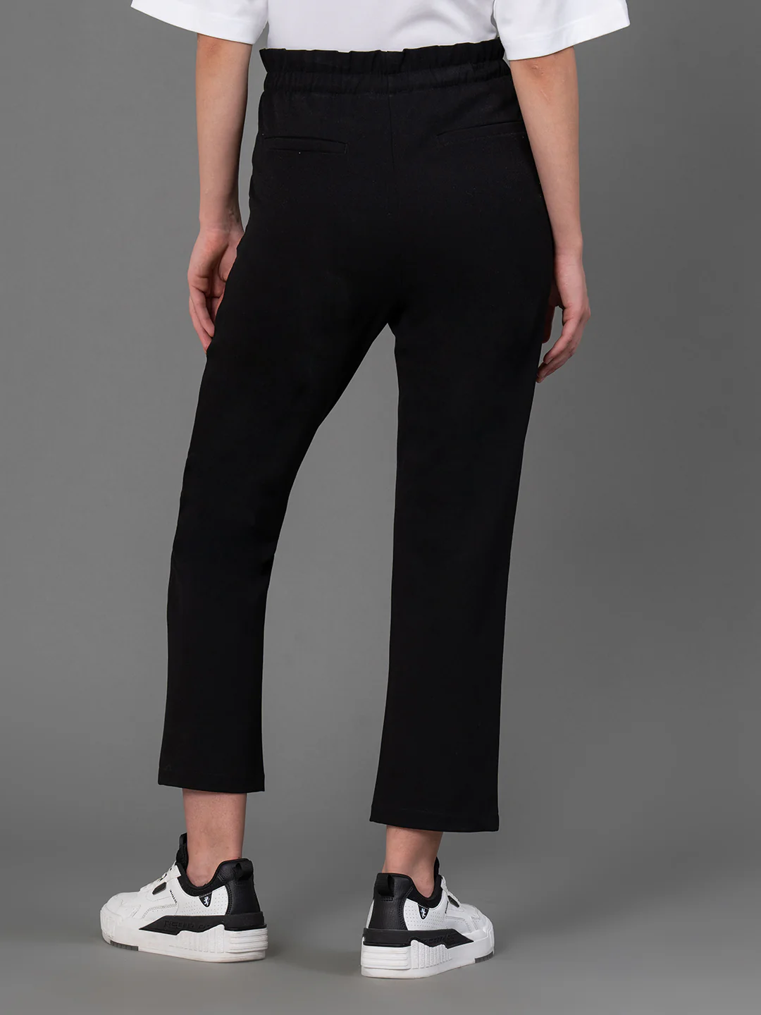 Solid Black Trousers for Women - Image 3