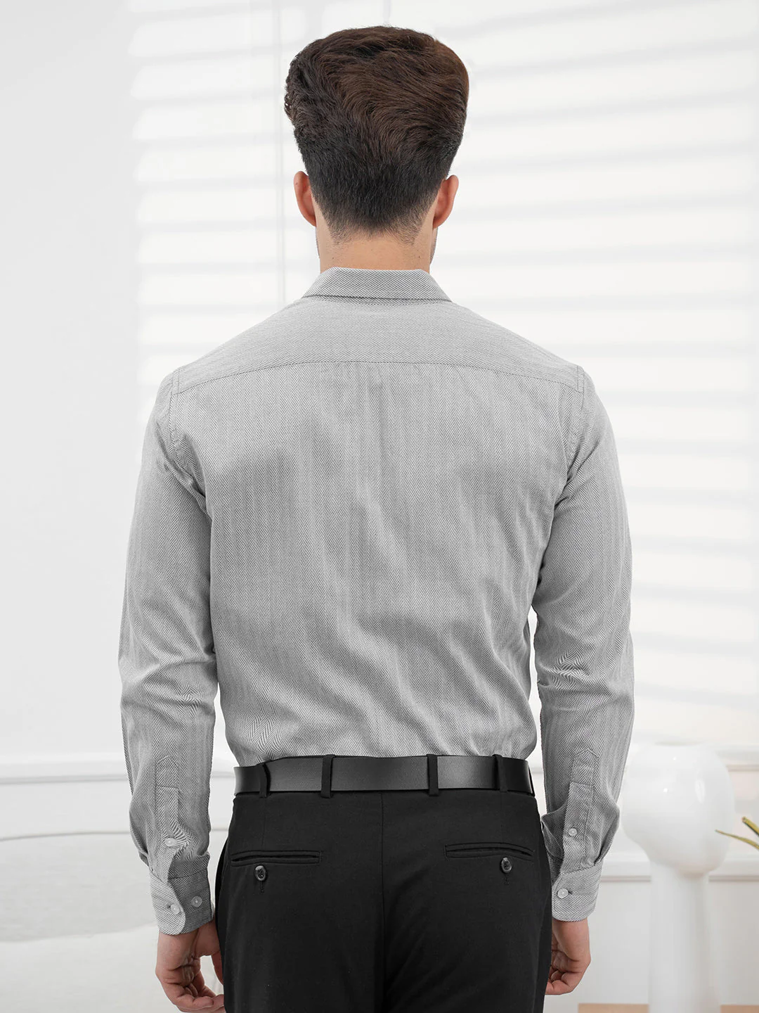 Black Striped Shirt Men | Daily Formal Wear - Image 4