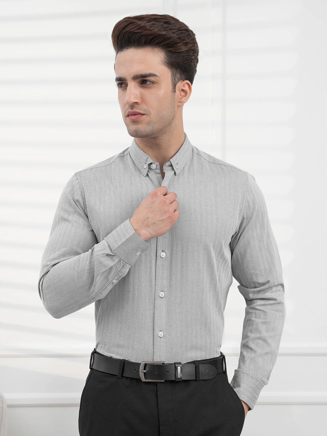 Black Striped Shirt Men | Daily Formal Wear - Image 7