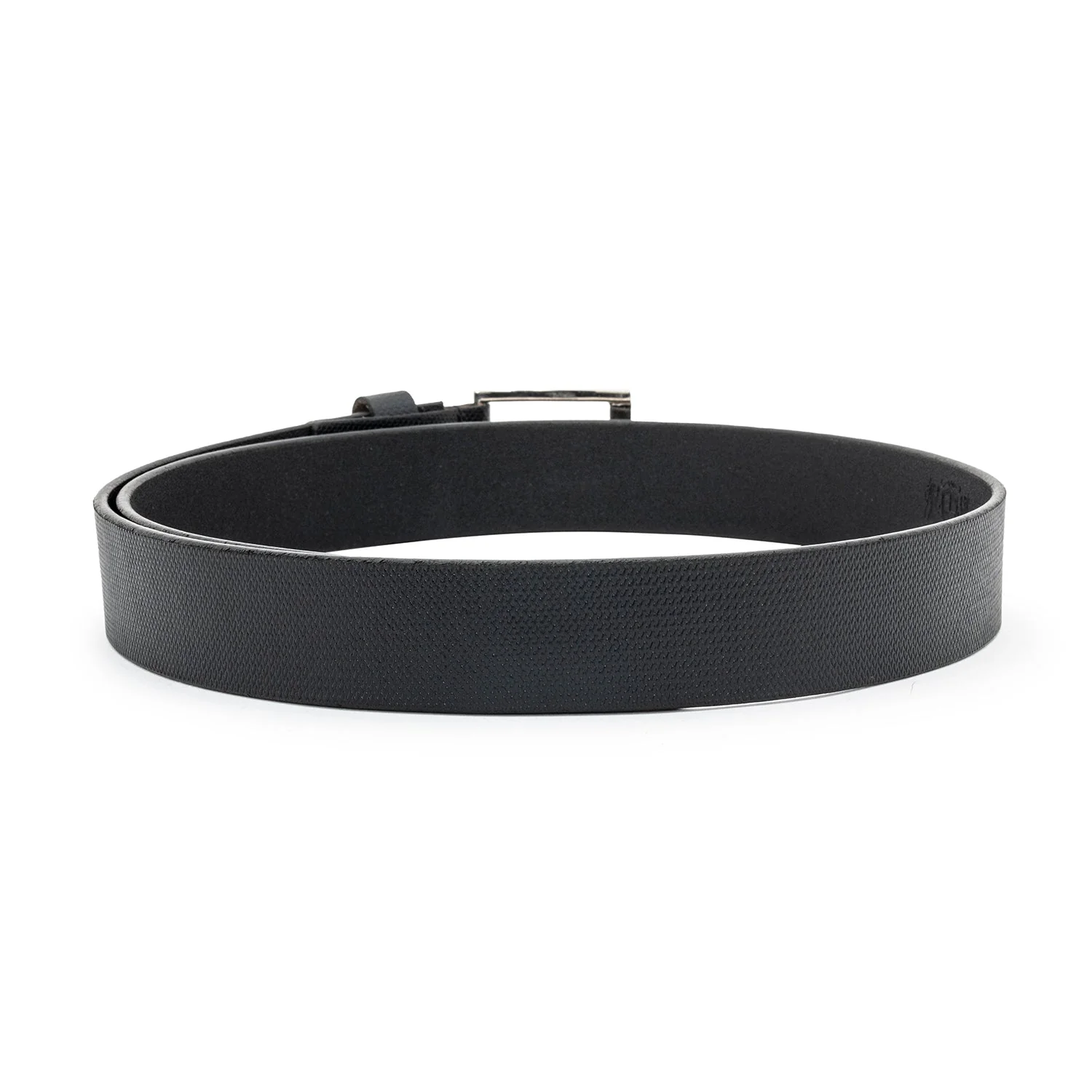 Black Textured Leather Belt for Men | Classic and Durable - Image 5