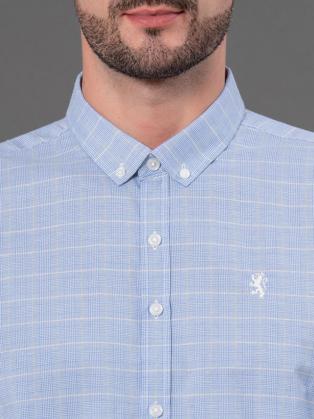 Blue Checked Shirt for Men - Image 4