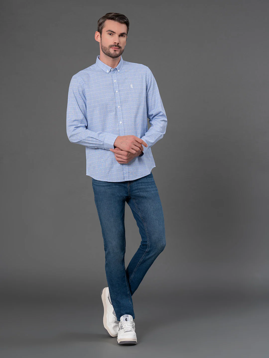 Blue Checked Shirt for Men - Image 5