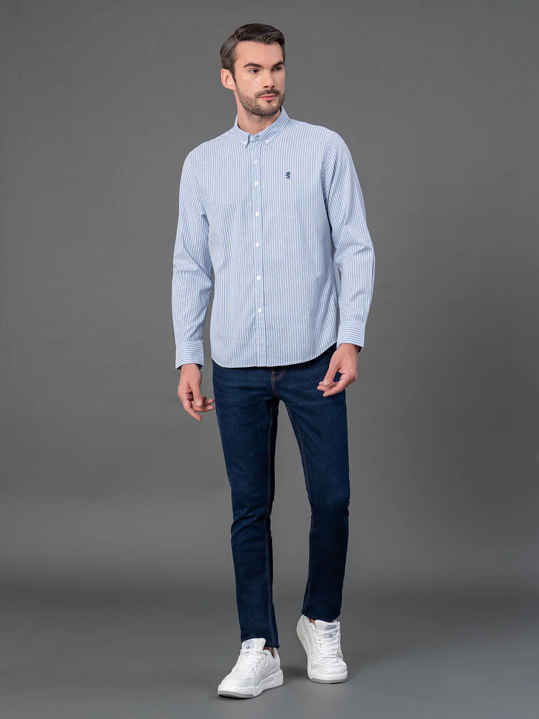 Blue Striped Shirt for Men - Image 5