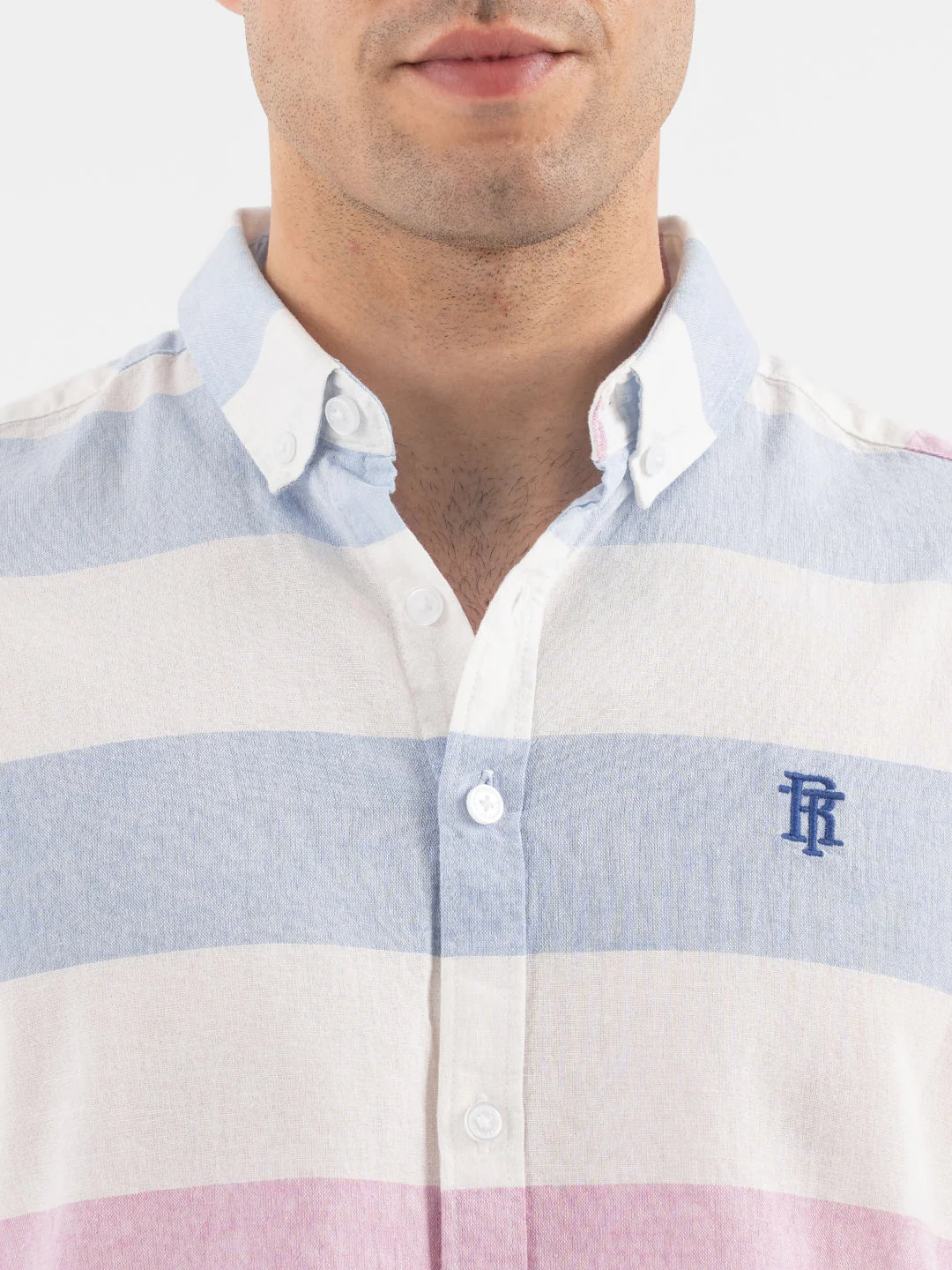 Red Tape Blue Striped Shirt for Men - Image 4