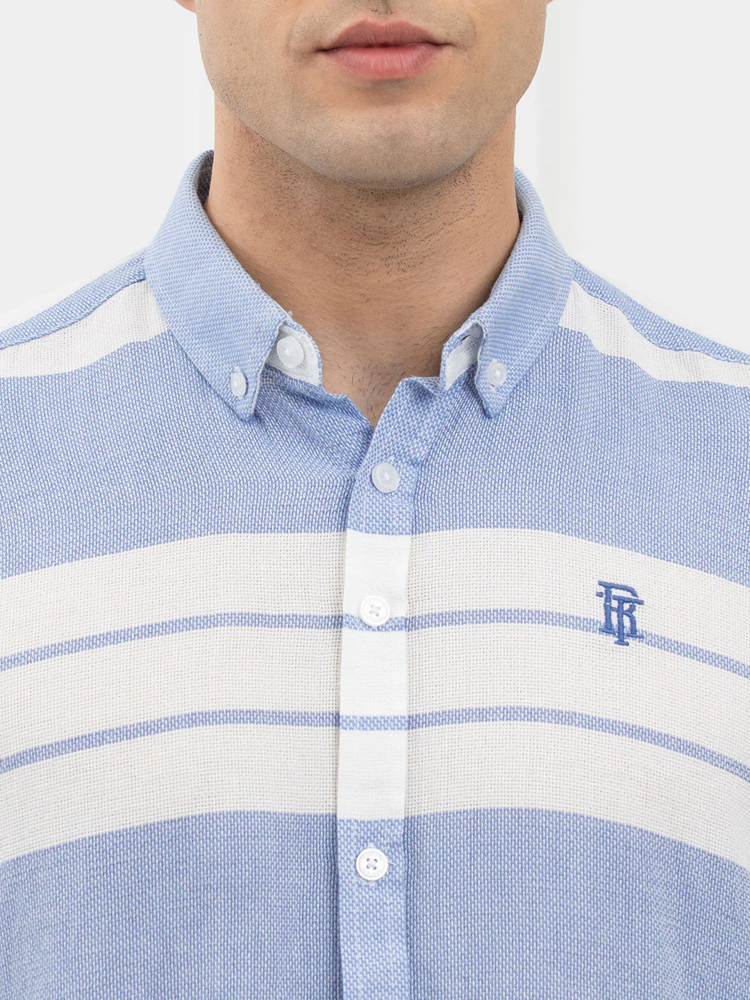 Blue and White Shirt for Men - Image 5