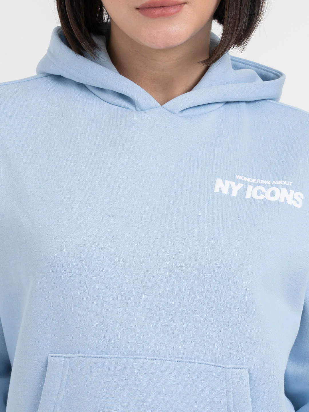 Blue Graphic Winter Hoodie for Women | Cozy Winter Essential - Image 4