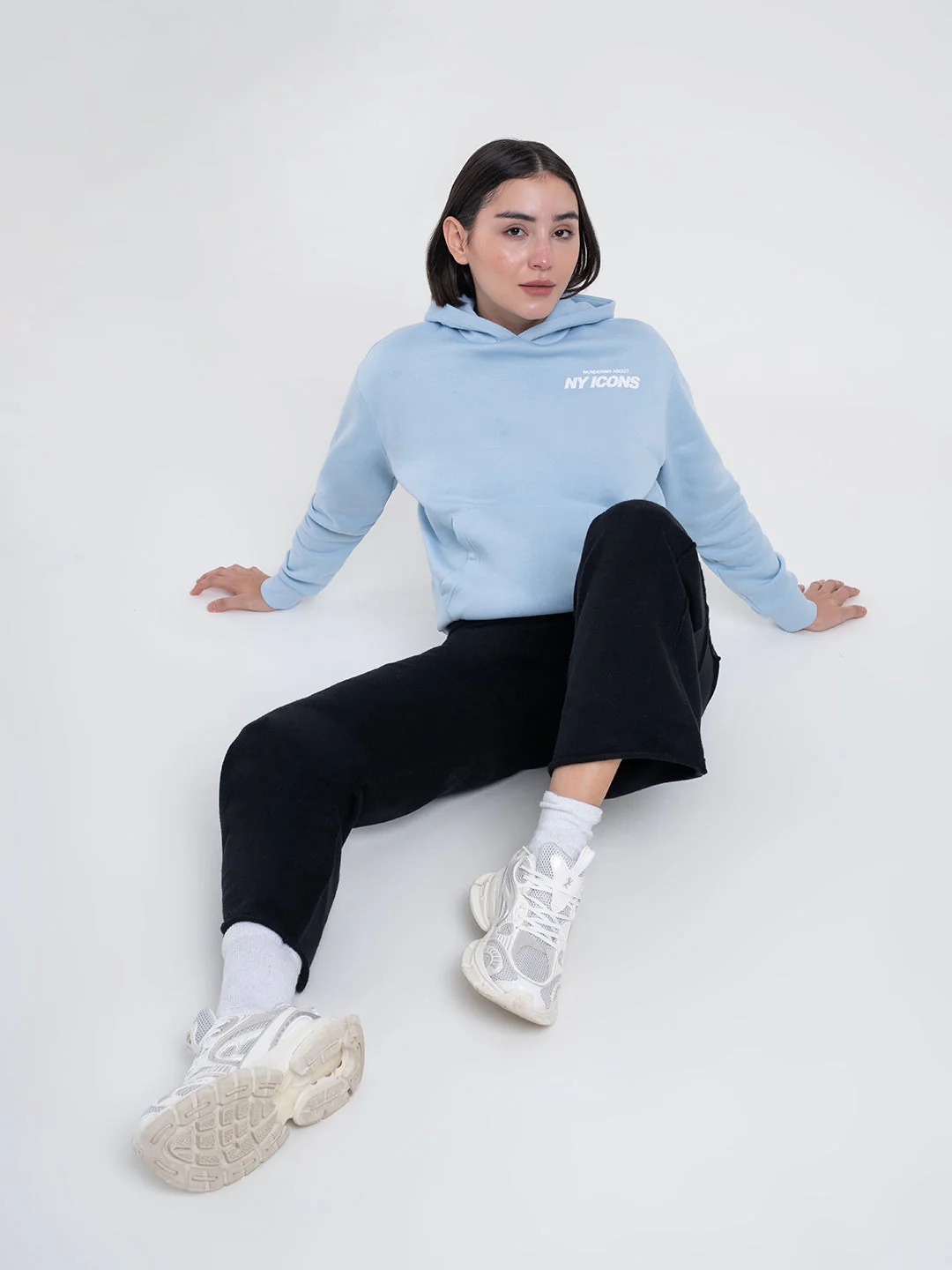 Blue Graphic Winter Hoodie for Women | Cozy Winter Essential - Image 7