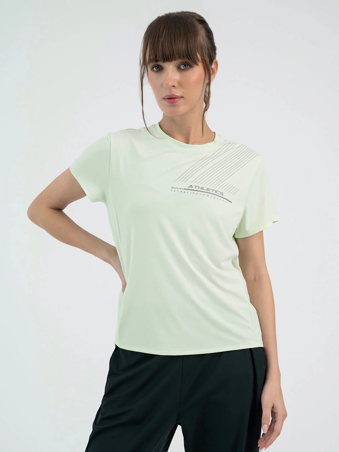 Bright Green Activewear T-Shirt for Women - Image 7