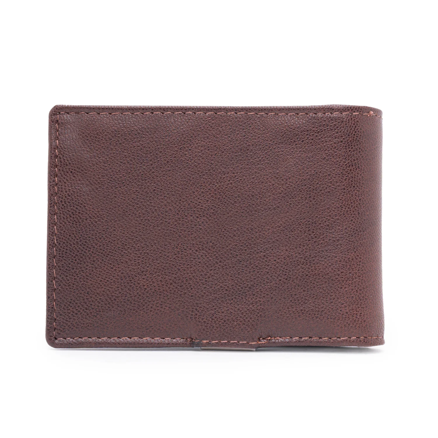 Brown Leather Two Fold RFID Wallet - Image 4