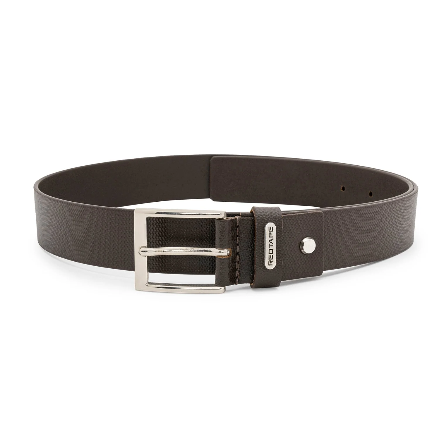 Brown Textured Leather Belt for Men | Classic and Durable - Image 4