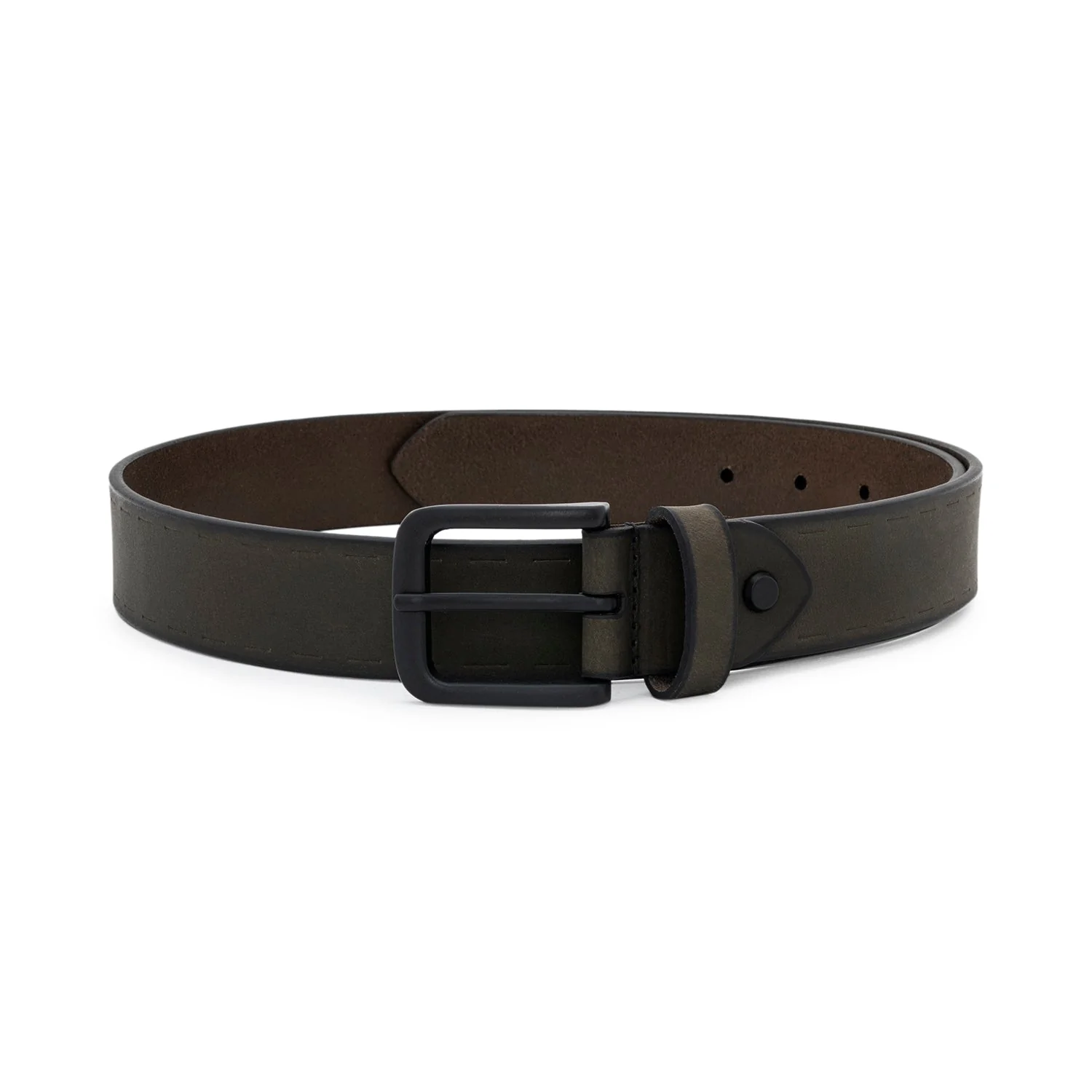 Buff Grain Solid Leather Belt for Men | Stylish and Versatile - Image 3