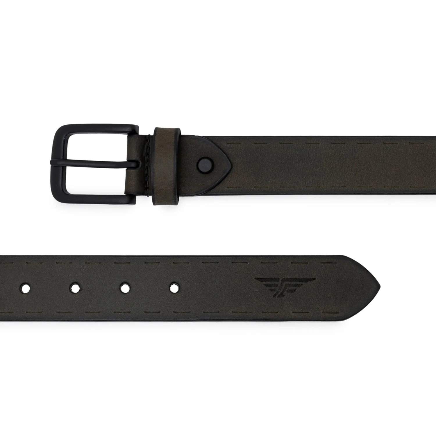 Buff Grain Solid Leather Belt for Men | Stylish and Versatile - Image 4