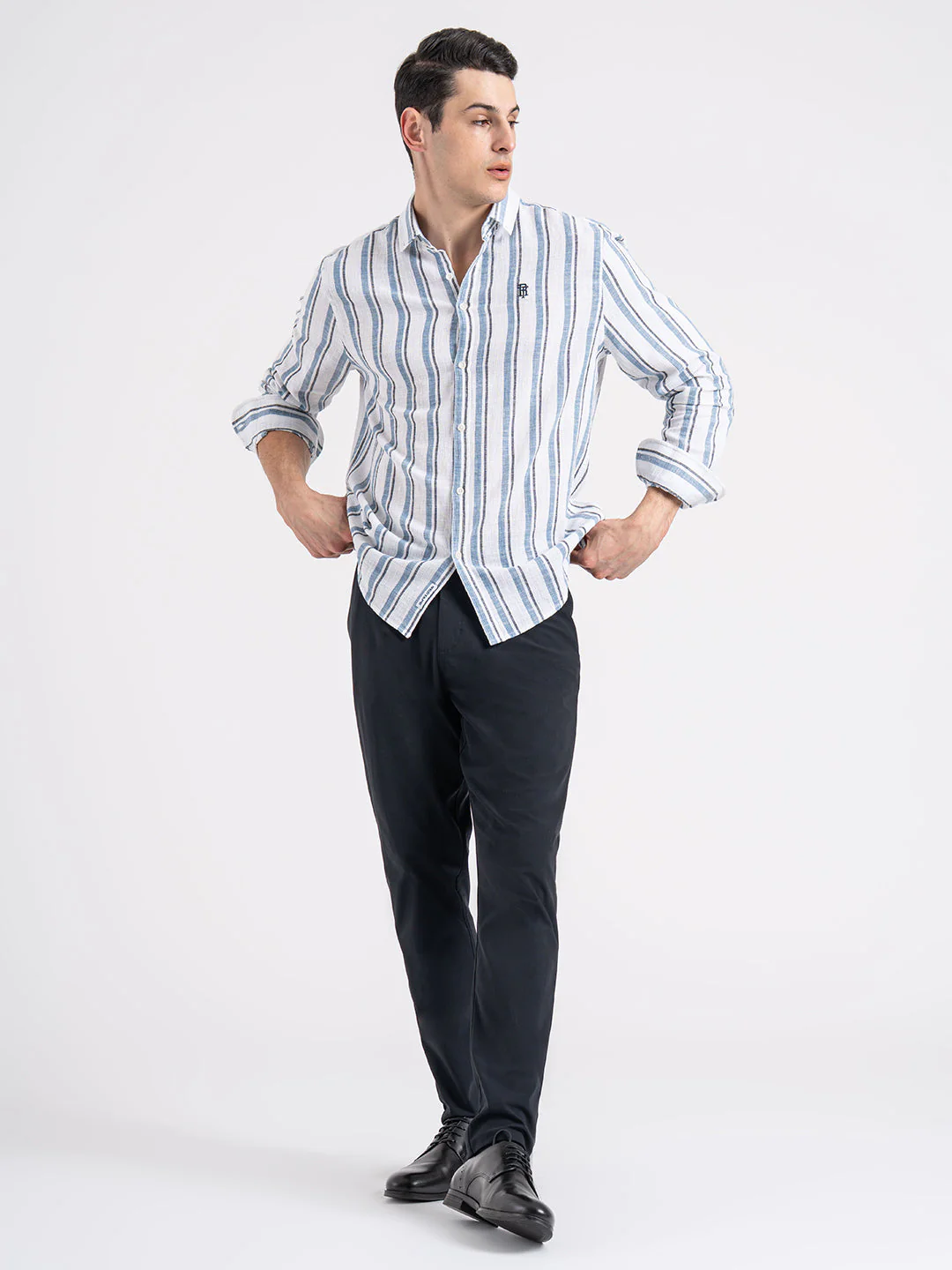 Button Down Striped Shirt for Men - Image 6