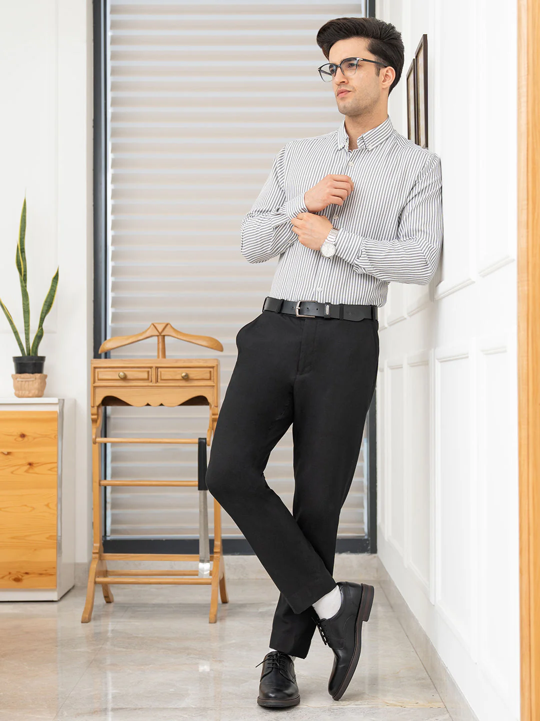 Button Down Striped Shirt for Men | Durable & Stylish - Image 5