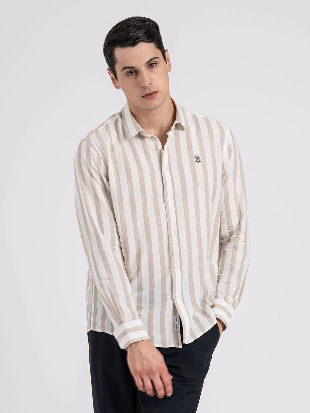 Button Down Striped Shirt for Men - Image 6