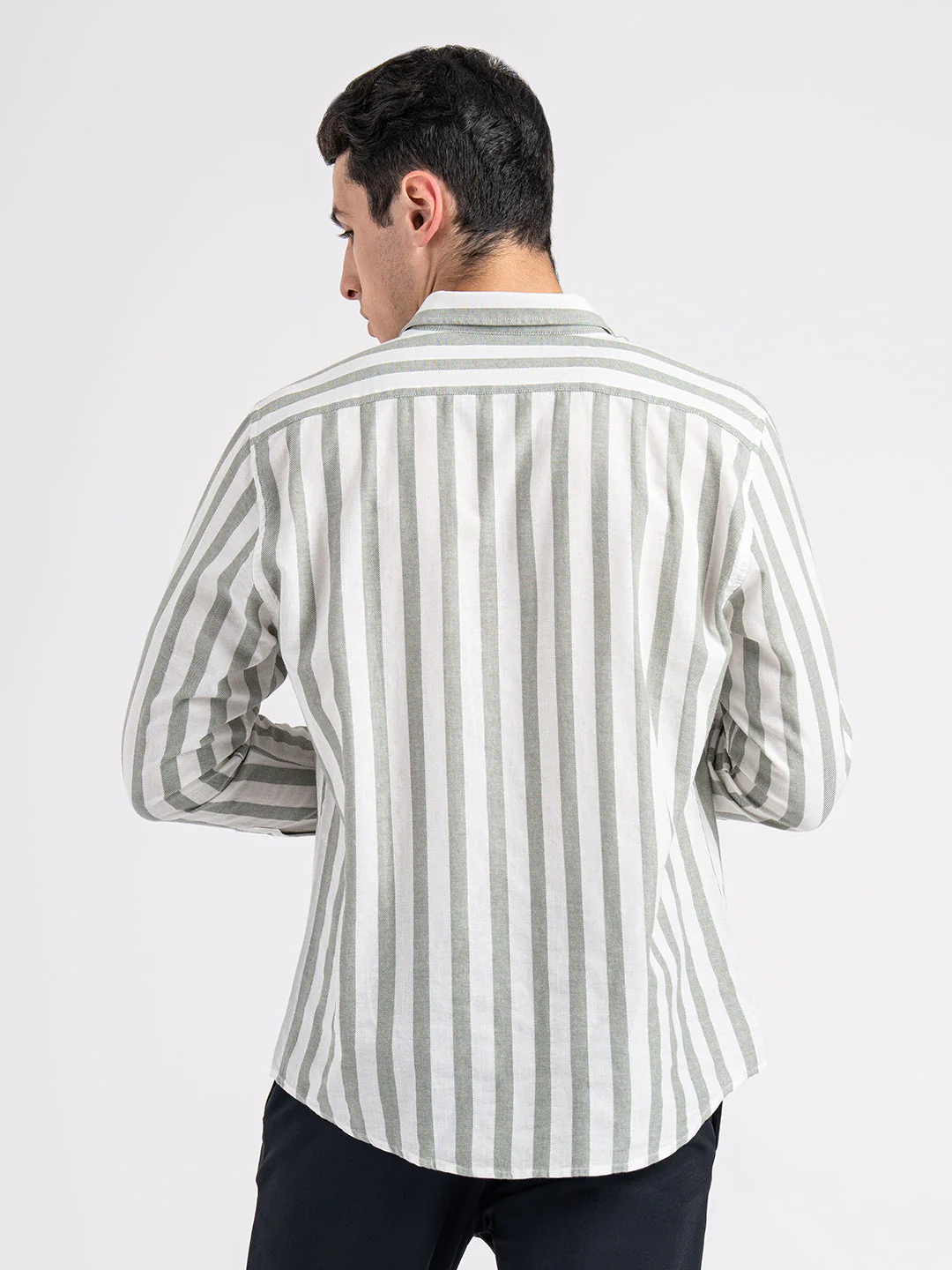 Button Down Striped Shirt for Men - Image 4