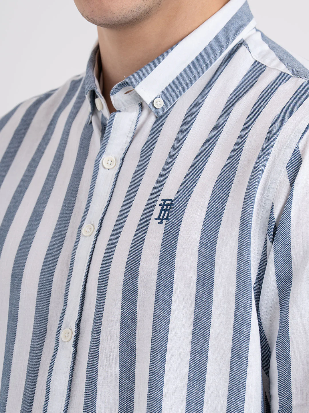 Button Down Striped Shirt for Men | Durable & Stylish - Image 4