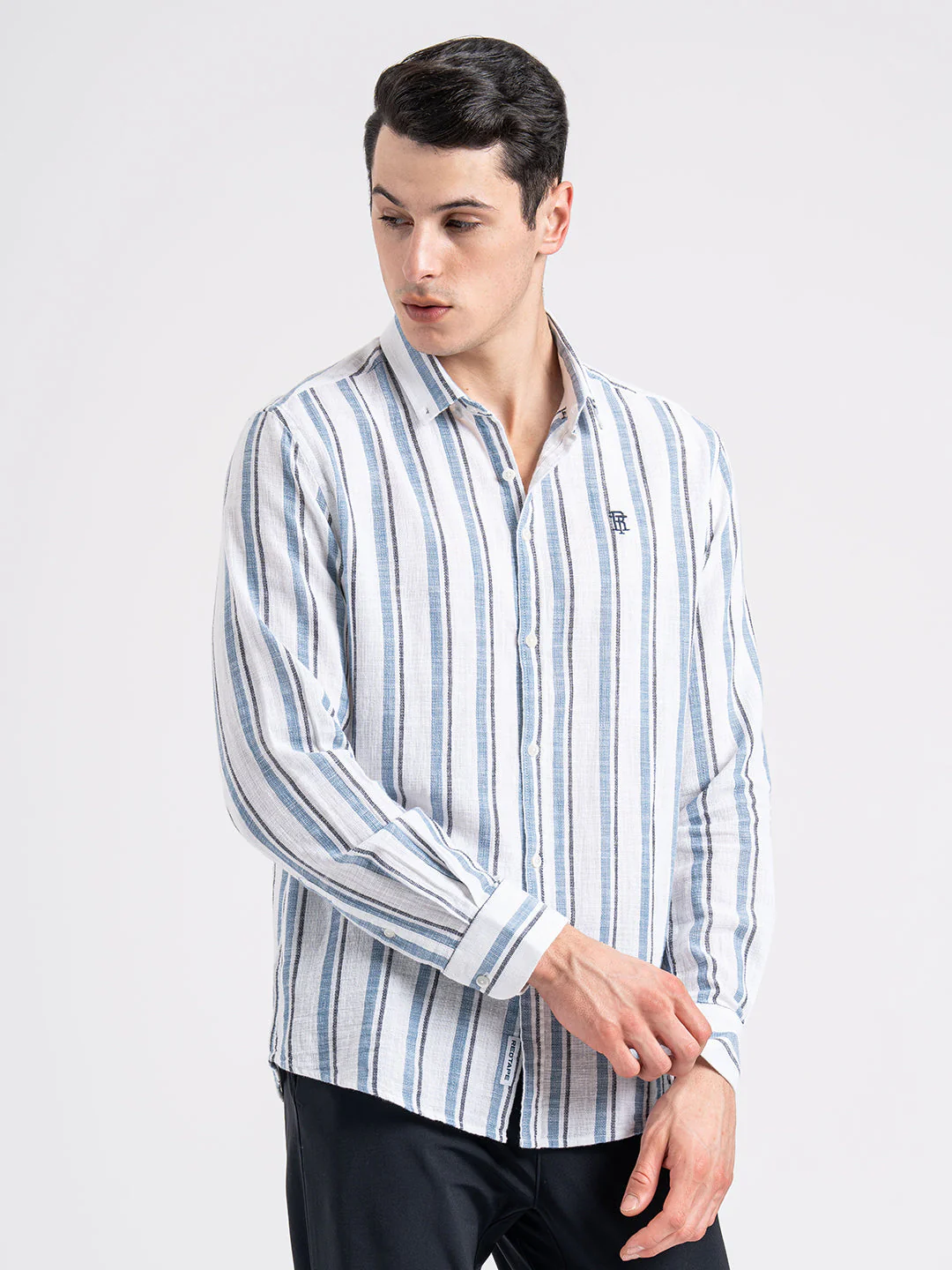 Button Down Striped Shirt for Men | Durable & Stylish - Image 2