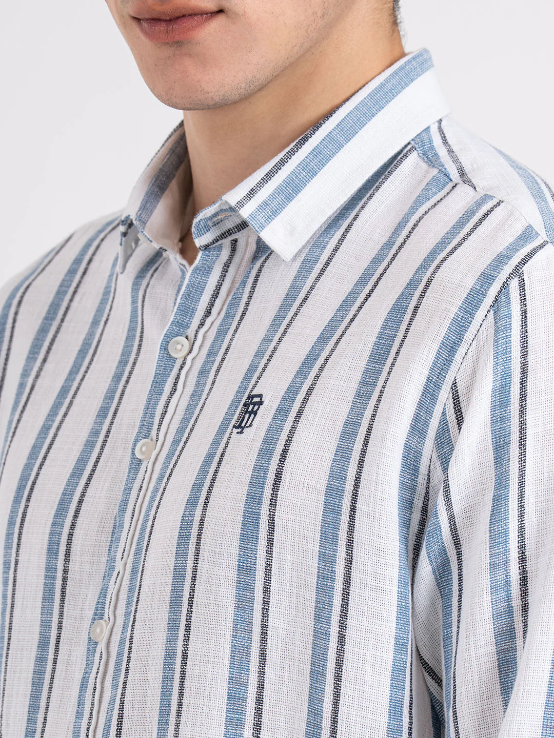 Button Down Striped Shirt for Men | Durable & Stylish - Image 4