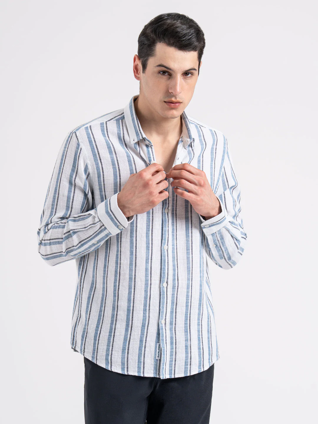 Button Down Striped Shirt for Men | Durable & Stylish - Image 6