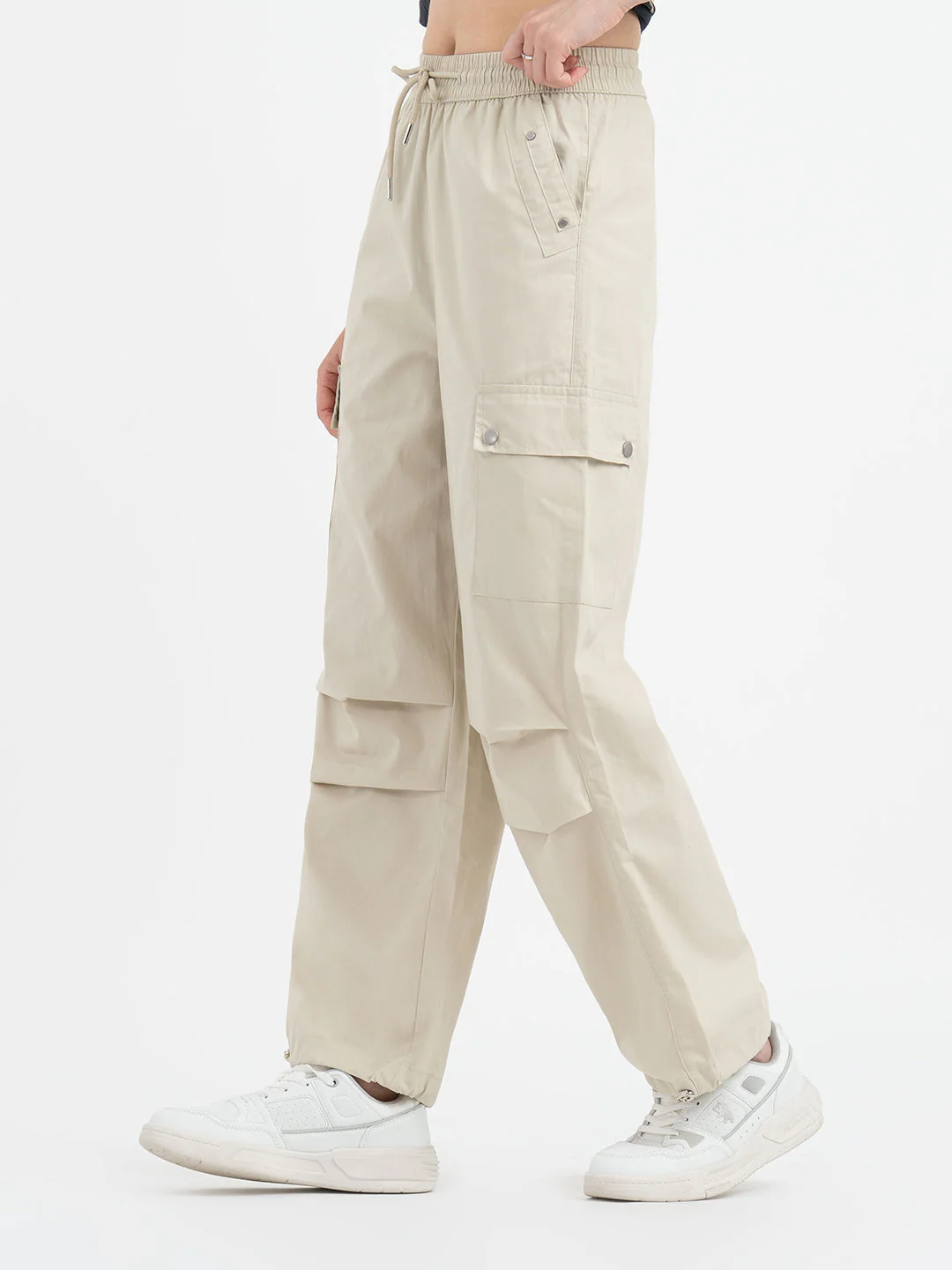 Cargo Pants for Women in Beige - Image 2