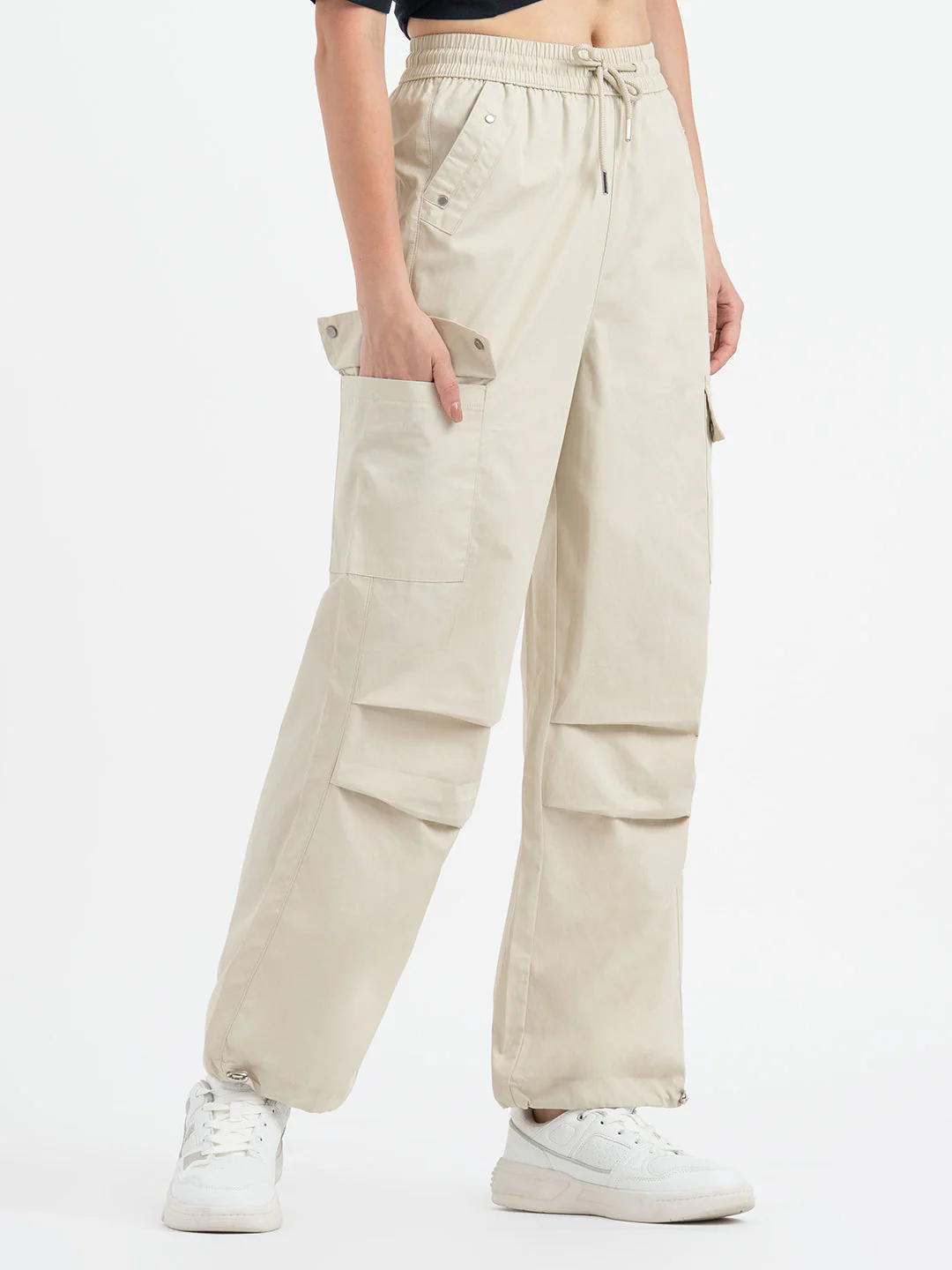 Cargo Pants for Women in Beige - Image 6