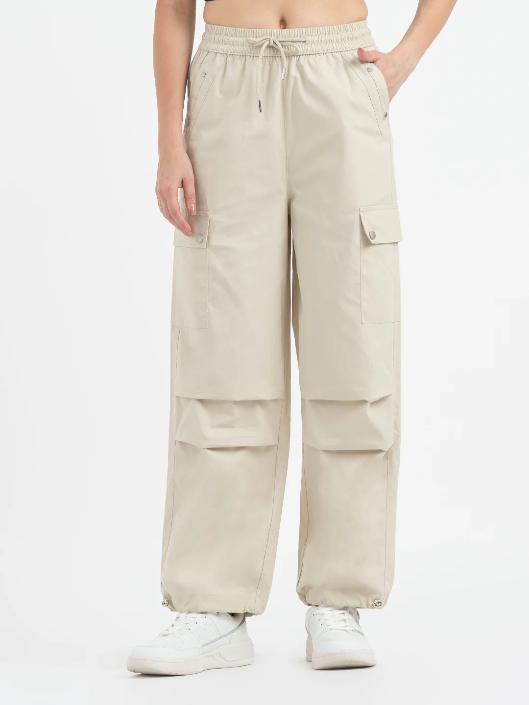 Cargo Pants for Women in Beige - Image 7