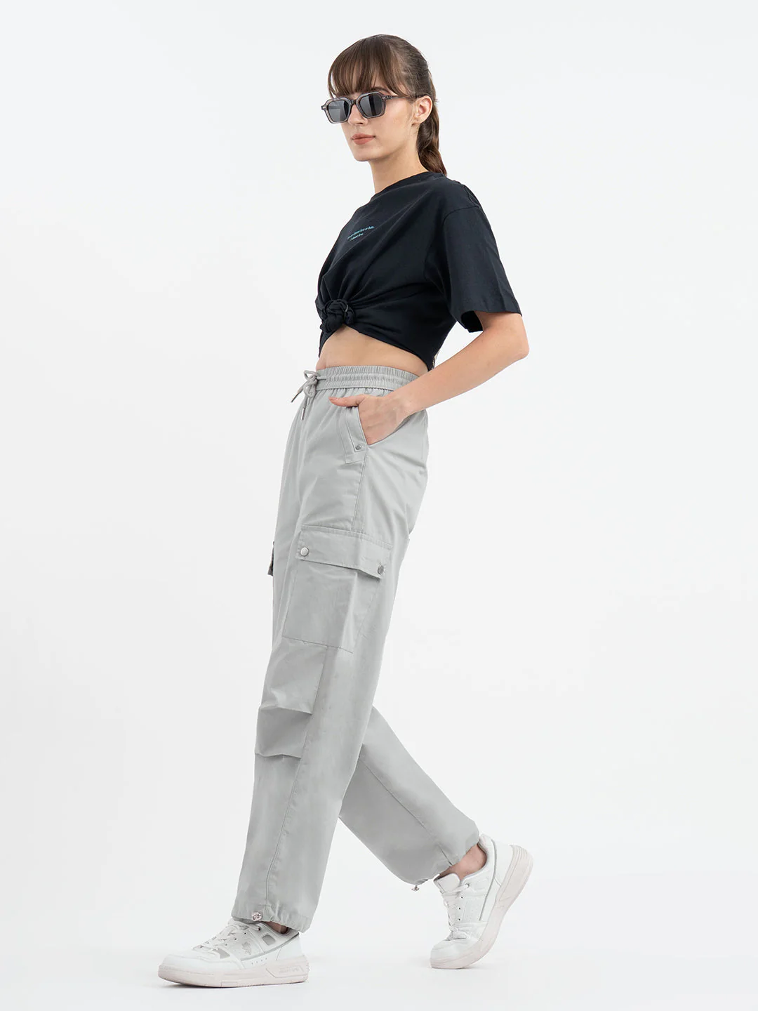Cargo Pants for Women in Ice Grey - Image 5