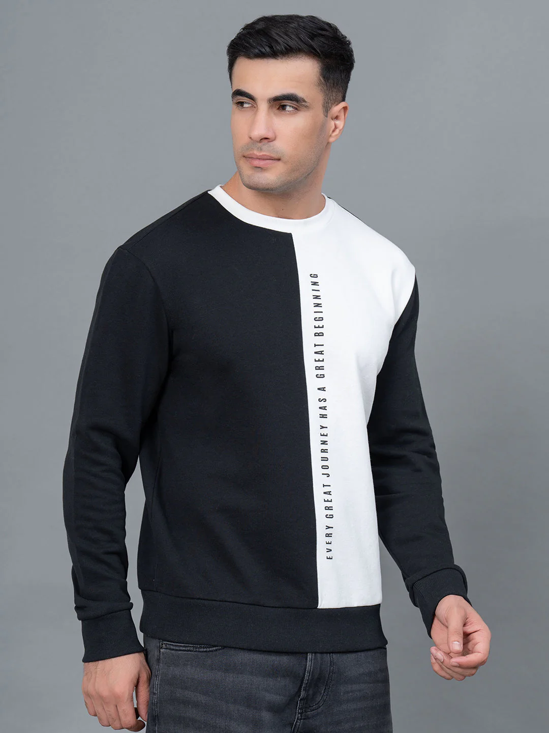 Casual Colorblock Sweatshirt for Men - Image 2